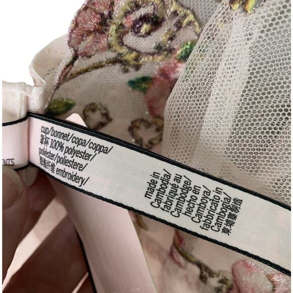 Victorias Secret Floral Embroidered Sheer Mesh Slip Dress Womens Size M NWT $99 - Picture 8 of 13